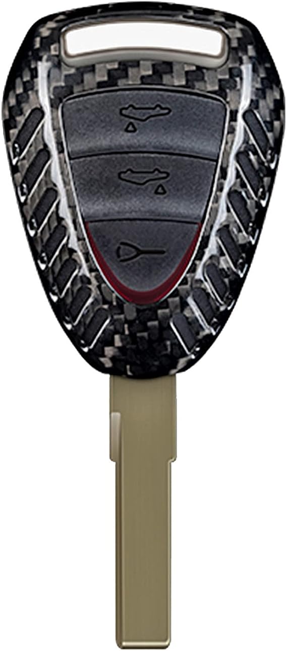 Genuine Carbon Fiber Key Fob Cover for Porsche 911 987 997 Facelift Boxster Carrera GT Cayman Car Remote Key Fob Case for Men Women - Black