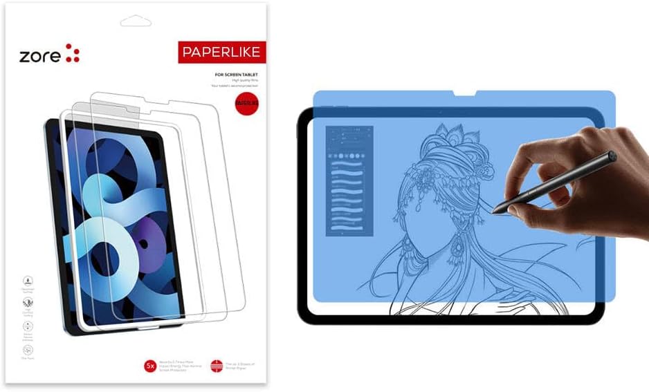 Zore Apple ile uyumlu iPad Pro 13 2025 M5 Zore Paper-Like Ekran Koruyucu Şeffaf
