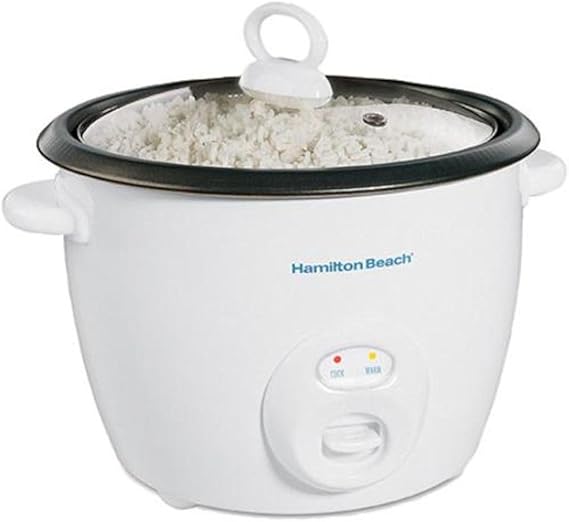 Hamilton Beach Capacity Rice Cooker, 20-Cup (Cooked) White (37532N)