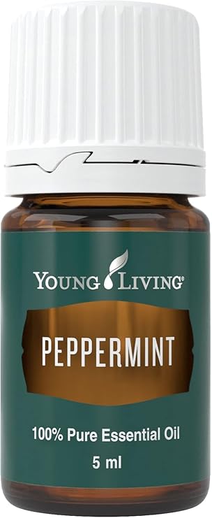 Young Living Peppermint Essential Oil | 5 ml | Refreshing Mint Aroma for Invigoration, Soothing Comfort, Cognitive Clarity | Perfect for Diffusion, Topical Use, Massage