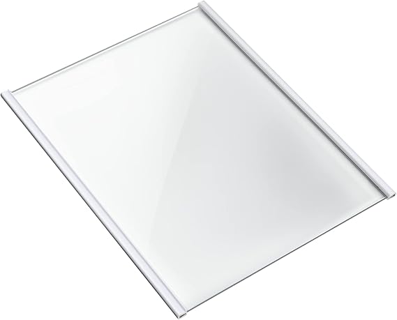 [2026] Upgraded W11130203 Freezer Glass Shelf Compatible with Whirlpool Refrigerator, W10527849 W10773887 WPW10527849 Fridge Tempered Glass Shelf, Shelf Size 11.69" X 9.88"