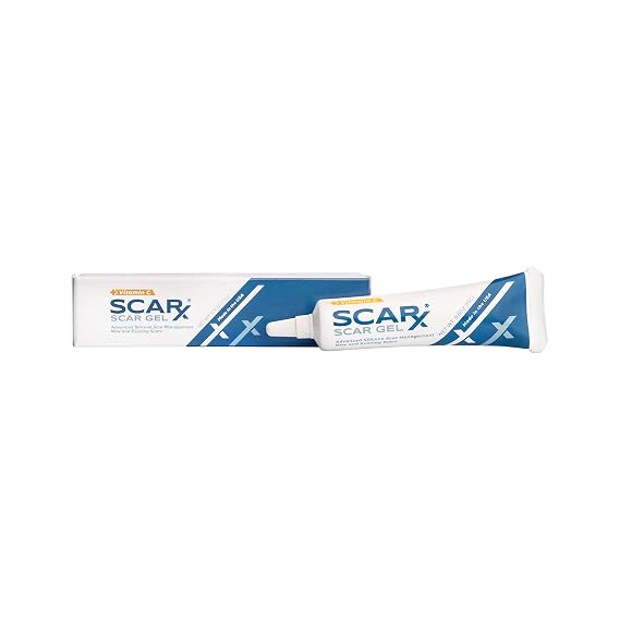 Scarx - Advanced Silicone Scar Gel Formula With Vitamin C - Supports Healing & Scar Reduction After Surgery, Burns, or Accidents - Prevent New Scars - Fade Old Scarring - Long Lasting 0.5oz (15g) Tube