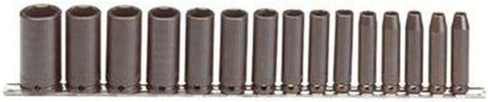 Stanley-Proto J72116 15 Piece 6 Point 38 Drive Deep Impact Socket Set