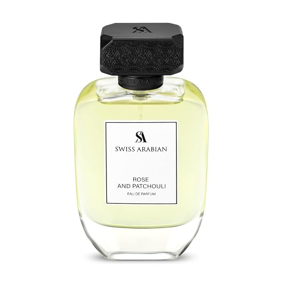 Swiss Arabian Rose and Patchouli for Women - Women's Perfume - White floral, Musk, Citrus Fragrance with Bergamot, Rose, and Sandalwood - 3.4 oz