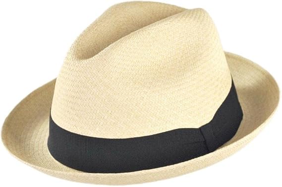 Jaxon Hats Panama Straw Trilby Fedora Hat