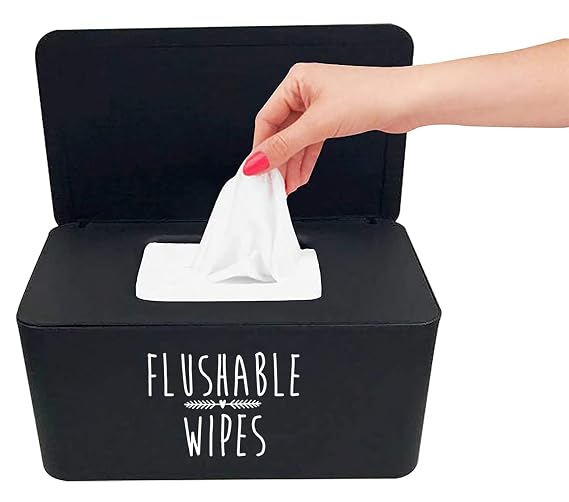 Moorfowl Flushable Baby Wipes Dispenser for Bathroom,8.2"L x 4.9"W x 3.9"H