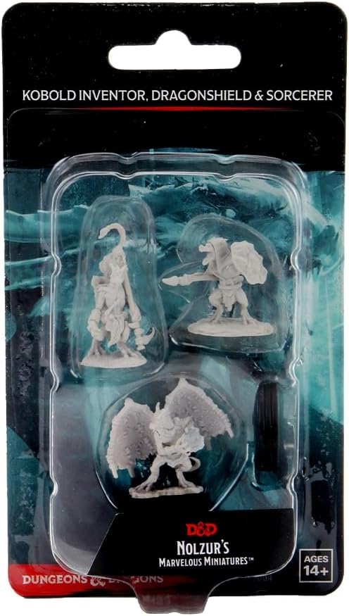 D&D Nolzurs Marvelous Miniatures - Kobold Inventor, Dragonshield & Sorcerer