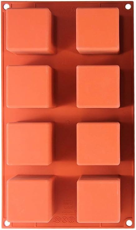 Silikomart Professional SF104 Silicone Mold, Cube 4 Ounce, 1.97 Inch x 1.97 Inch x 1.97 Inch High, 8 Cavities