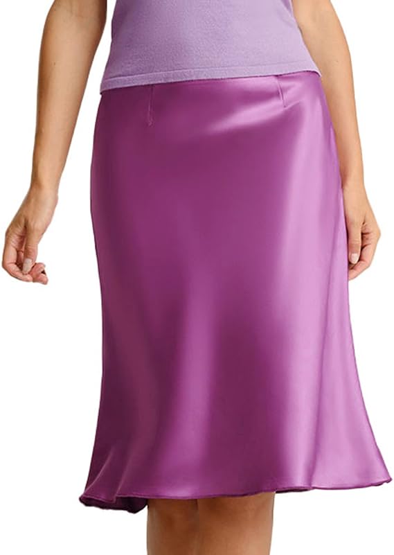 RIHOAS Women Midi Skirt A Line High Waist Skirt for Office Party Elegant Knee-Length Pencil Skirts