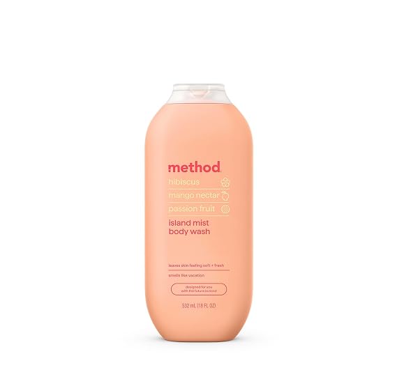 Method Body Wash, Island Mist, Hibiscus + Mango Nectar + Passion Fruit notes, 18oz