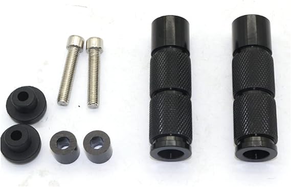 2pcs 5 Colors Universal CNC Aluminum Motorcycle Bike ATV Footrests Foot Pegs Pedals Motorcycle Modification Parts (Color : 3)