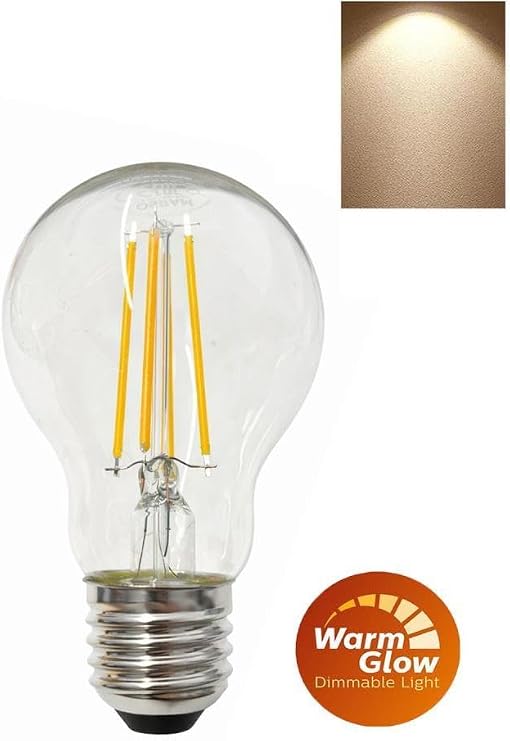 Osram Value 6,5W (60W) A60 Dim Rustik Led Ampul E27 Sarı Işık - Işığı Kısılabilir Filamentli Lamba