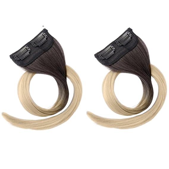 Clip in Hair Extensions - 2PCS, Straight hair,endless mix & match possibilities 20''(50cm) (hymj#)