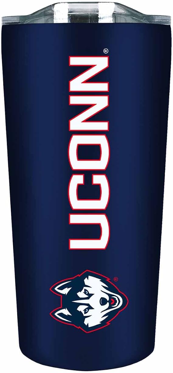 UConn Huskies NCAA 18oz Stainless Steel Insulated Tumbler BPA-Free | UConn Huskies officially licensed NCAA 18oz vacuum-insulated stainless steel tumbler - BPA-free, slider-top lid
