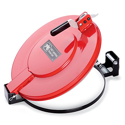 PIG Drum Lid | 5-Gallon Latching Bucket Lid with Fast-Latch Ring | For 5 gal Plastic or Steel Buckets | DRM1200-RD