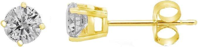 Round Diamond Studs in 14K Gold (1/20-1/4 CTTW)