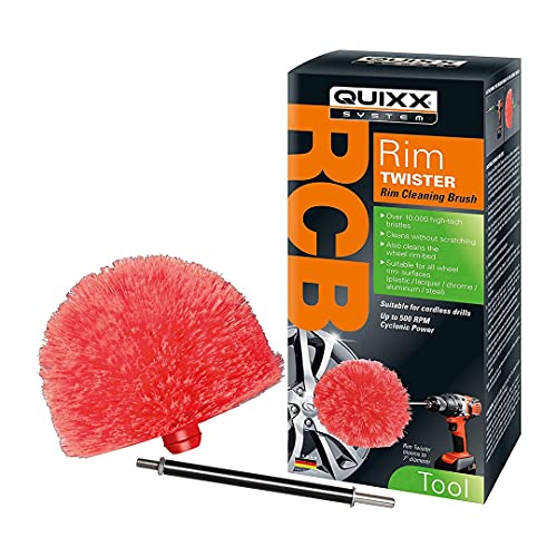 QUIXX 10180 Rim Twister, Rim Cleaning Brush, Incorporates Over 10,000 High-Tech Spilt Bristles, Cleans without Scratching, Safe for All Surfaces