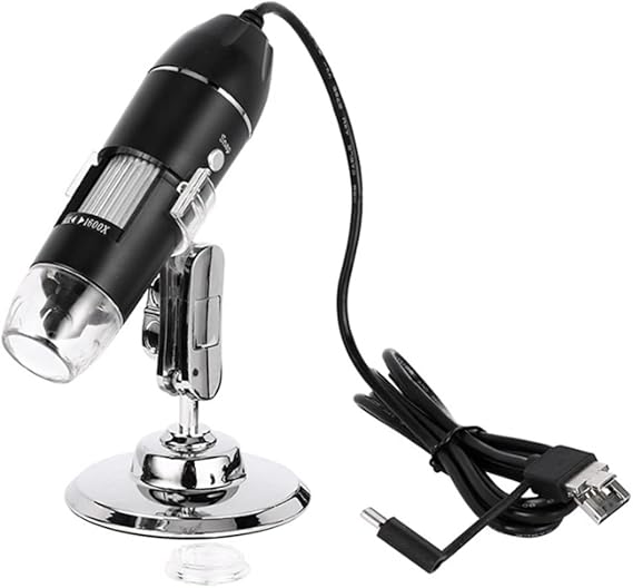 1600X Digital Microscope Camera 3In1 USB Portable Elec Microscope for Soldering LED Magnifier for Cell Phone Repair, black, 500374361