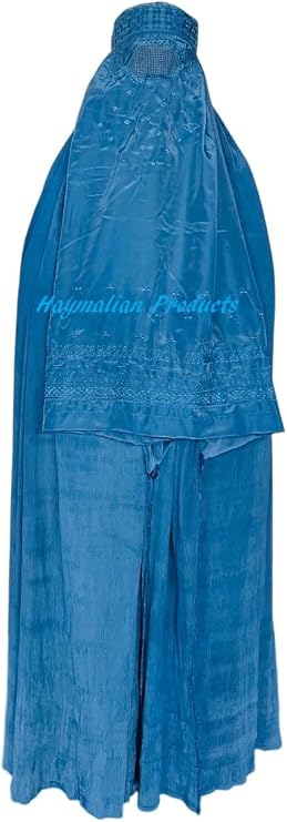 Generic Afghan traditionally Original Muslim Veil, Muslim Burqa Handmade Light Blue Colour