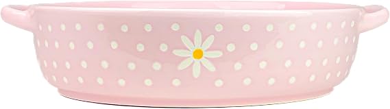 10 Strawberry Street Daisy Polka Dot Round Baker, Pink