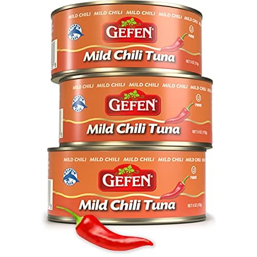 Gefen Spicy Chili Tuna 6oz, Mild | 3 Pack | Perfect for Sandwiches, Salads, More | Dolphin Safe