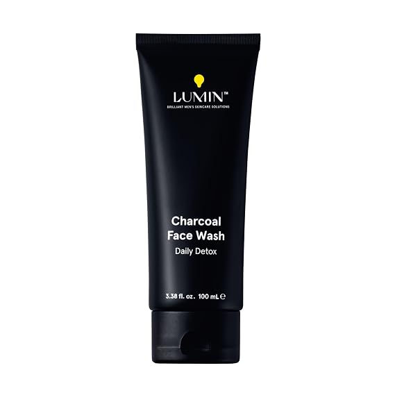 Lumin Charcoal Face Wash for Men | Daily Detox & Pore Cleansing | 3.4oz