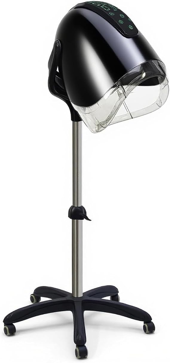 Salon Professional Stand up Hooded Hair Dryer,Bonnet Dryer for Home(Black)
