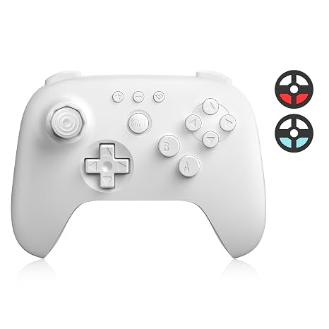 8Bitdo 64 Bluetooth Controller (White) - Retro Design