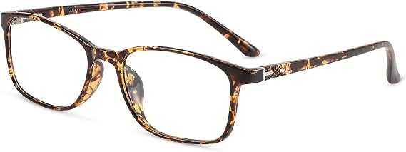 ANRRI Non Prescription Glasses for Women Clear Lens Classic Square Tortoise Frame Eyewear Men