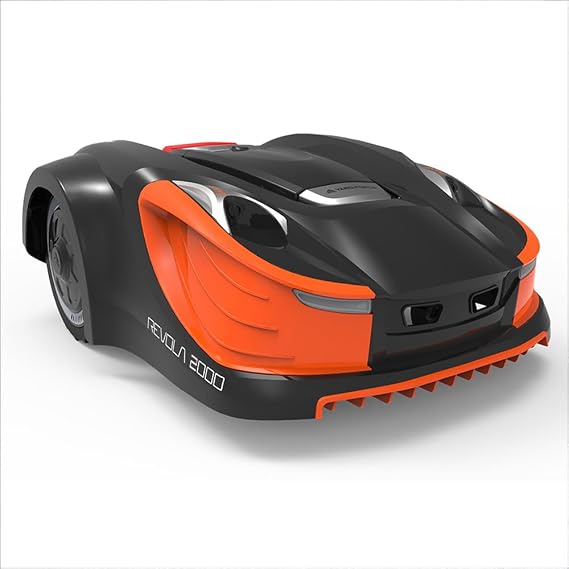 Yard Force Revola X4E Robotic Lawn Mower App Control, Rain Sensor, Ultrasonic Obstacle Detection, 28V Lithium Battery, 12 Acre Coverage, Adjustable Cutting Height, Quiet Operation