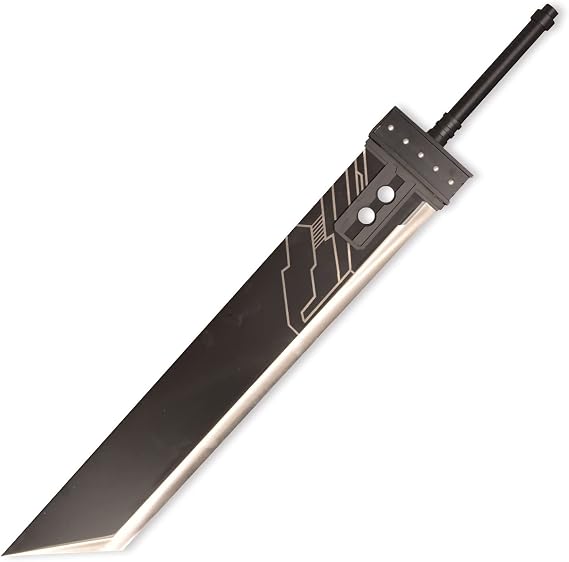 Stainless Steel Cloud Buster Swords Real Metal, 56 inch Fantasy RPG Prop: Cloud Strife Greatsword,Cloud Strife Steel Knife
