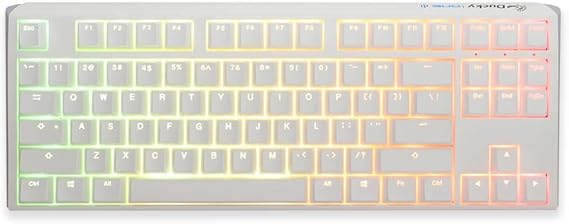 Ducky One 3 TKL Pure White Hotswap RGB Mechanical Keyboard (Cherry MX Clear)