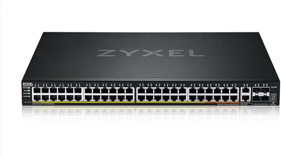 Zyxel 48 Port Network Ethernet Switch | L3 Access | 10G PoE | XGS2220-54FP
