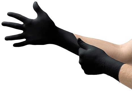 Ansell MICROFLEX MidKnight MK-296 Exam Standard Gloves - Size L, Black (Case of 1000)