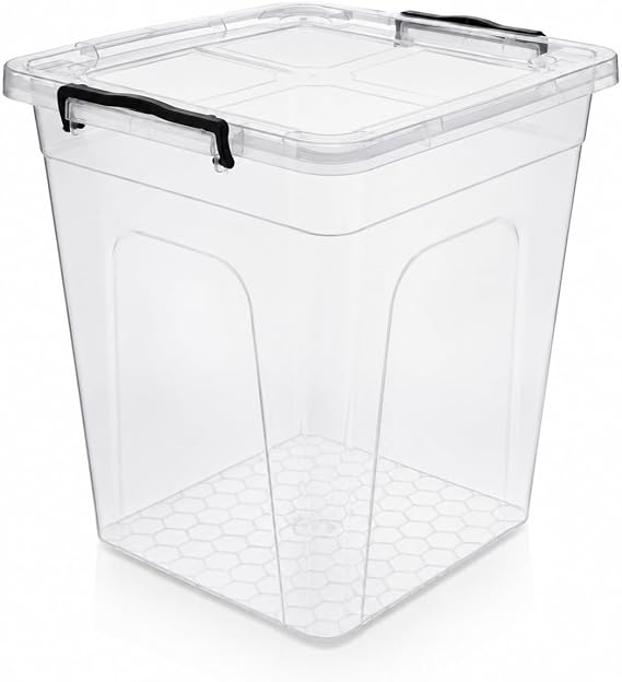 Derin Erzak Saklama Kabı Kapaklı, Kilitli Klipsli Saklama Kutusu, BPA Free, Çok Amaçlı Kiler, Mutfak ve Ev Düzenleme Kutusu, Şeffaf Plastik Organizer, 10 Litre