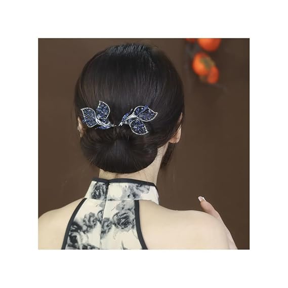 Simple Braid Maker For Hair, Bun Maker For Long Hair, Hair Bun Maker, Hair Bun Clip, Bun Hair Maker (Calla Lily Blue)