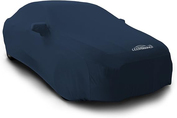 Coverking Custom Fit Car Cover for Select BMW 3 Series Models - Satin Stretch (Dark Blue)