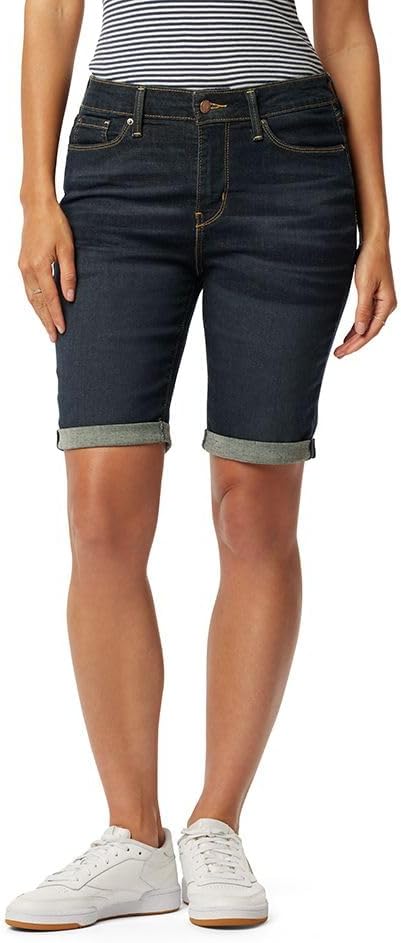 Levi Strauss Signature Gold Women's Mid-Rise Bermuda Shorts Stretch Denim (Available in Plus Size)