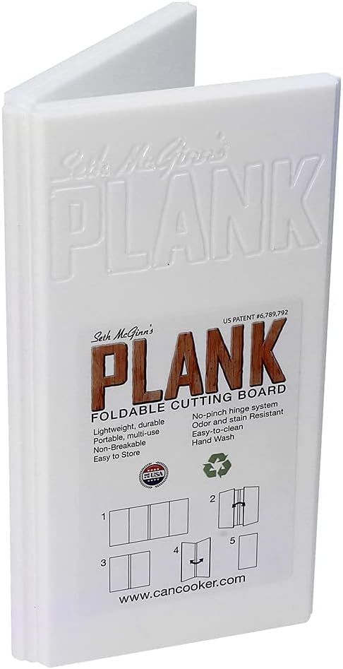 CanCooker CanCookerSMP1409Plank Foldable Plastic Cutting Board 9 x 19, White