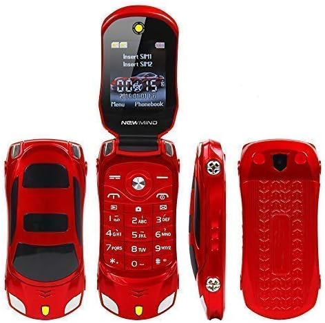 Sports Car Model F15 Mini t mobile,8GB Flip Phone Dual SIM Card MP3 Backup Phone Best For Kid