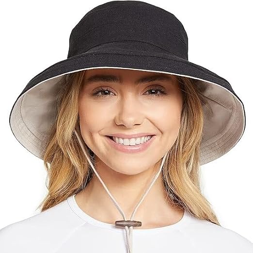 Solbari Women's Holiday Sun Hat UPF 50+ | Lightweight, breathable wide brim hat made from natural fibers, reversible and packable for everyday wear and travel