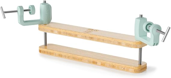 We R Makers Cinch Book Press - Dual-Position Bookbinding Clamp Holds Up to 11-Inch Projects - Bamboo Wooden Book Binder Tool with Felt-Lined Plate for DIY Crafts