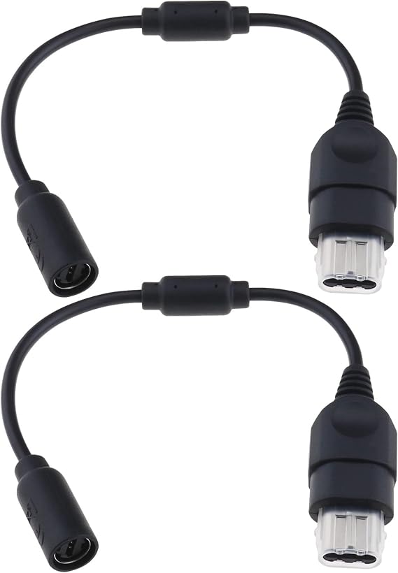 2PCS Controller Breakaway Cable Compatible with Microsoft Xbox Consoles Controller Breakaway Converter Adapter Cable Cord Games Accessories 26cm