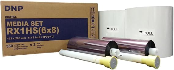 DNP Sublimation Printer Media - 6x8, 700 pages per roll, glossy or matte finish, high speed, 300 x 600 dpi resolution, DS-RX1HS and RX1 compatible