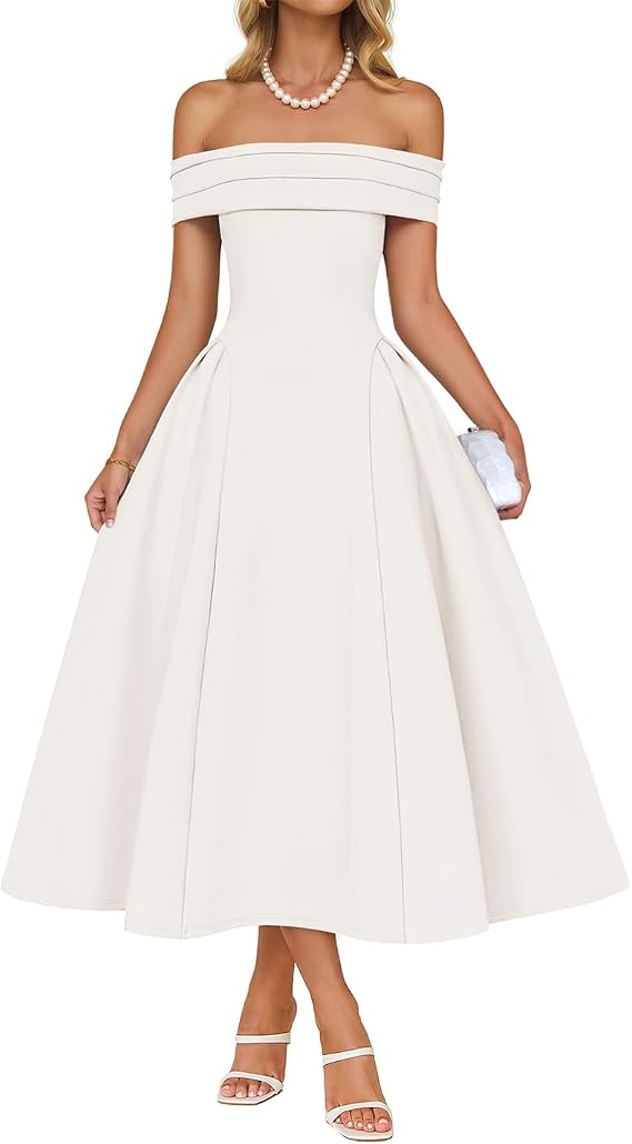 ZESICA Summer 2026 Off Shoulder Cocktail Dresses for Women