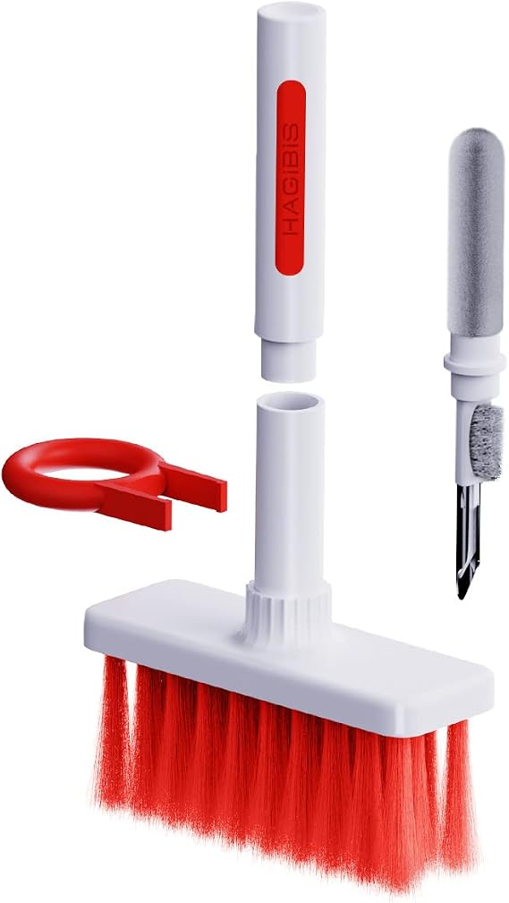 Hagibis Temizleme Yumuşak Fırça Klavye Temizleyici 5'i 1 Arada Çok Fonksiyonlu Bilgisayar Temizleme Araçları Kiti Köşe Boşluğu Silgi Bluetooth Kulaklık için Tuş Çektirmesi Lego Dizüstü Bilgisayar