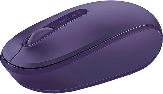Microsoft Wireless Mobile Mouse 1850 - Purple . Comfortable Right/Left Hand Use, Wireless Mouse with Nano transceiver, for PC/Laptop/Desktop, works with Mac/Windows 8/10/11 Computers
