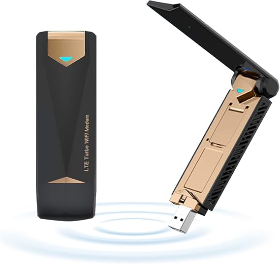 4G LTE USB Modem Dongle Router with WiFi Hotspot, High Speed 4G Modem Wireless Internet WiFi Hotspot Router Unlocked Portable Support FDD:B2/B4/B5/B12/B17 for PC Desktop Laptop Tablet