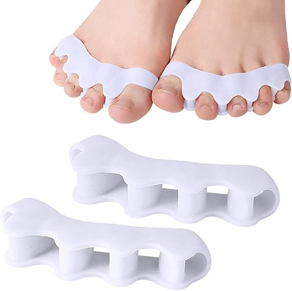 2 Pairs Toe Spacers, Silicone Toe Separators for Women and Men, Toe Spreaders, Toe Straightener, Correct Toes for Hammer Bunions and Overlapping Toes (2 Pairs)