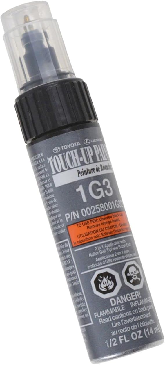 Touch-Up Paint Pen Brush 1G3 Magnetic Gray Metallic 1G3 Code Compatible with Toyota